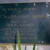 #86 Headstone of Teio, Wife of John Adams