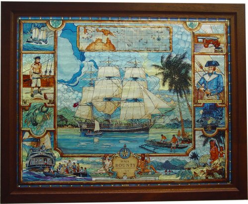HMS Bounty Stained Glass Window. Click to begin tour.